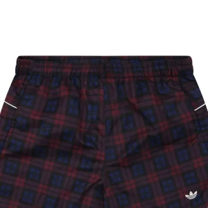 Adidas Originals Plaid Track Shorts Red