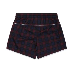 Adidas Originals Plaid Track Shorts Red Back view