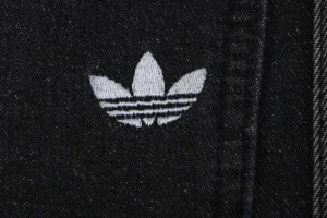 Adidas Originals Three-Stripe Denim Wide-Leg Pants Black Brand