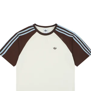 Adidas Originals Trefoil 3-Stripe Raglan T-Shirt White