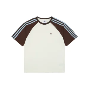 Adidas Originals Trefoil 3-Stripe Raglan T-Shirt White Front view