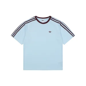 Adidas Originals Trefoil 3-Stripe Raglan T-Shirt Blue Front view