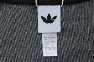 Adidas W71 Trefoil Denim Track Jacket Black Brand label