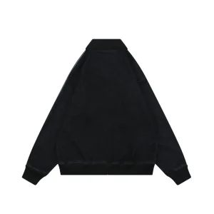 Adidas W71 Trefoil Denim Track Jacket Black Back view