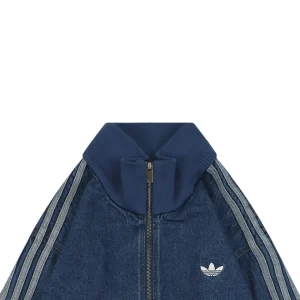 Adidas W71 Trefoil Denim Track Jacket Blue