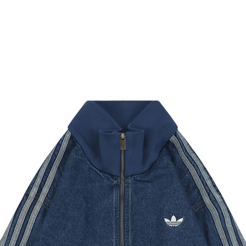 Adidas W71 Trefoil Denim Track Jacket Blue