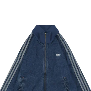 Adidas W71 Trefoil Denim Track Jacket Blue