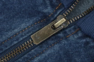 Adidas W71 Trefoil Denim Track Jacket Blue Zipper puller