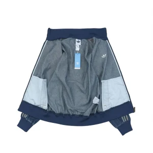Adidas W71 Trefoil Denim Track Jacket Blue Lining