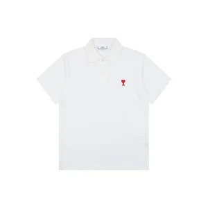 Ami de Coeur Heart Logo Polo T-Shirt White Front view