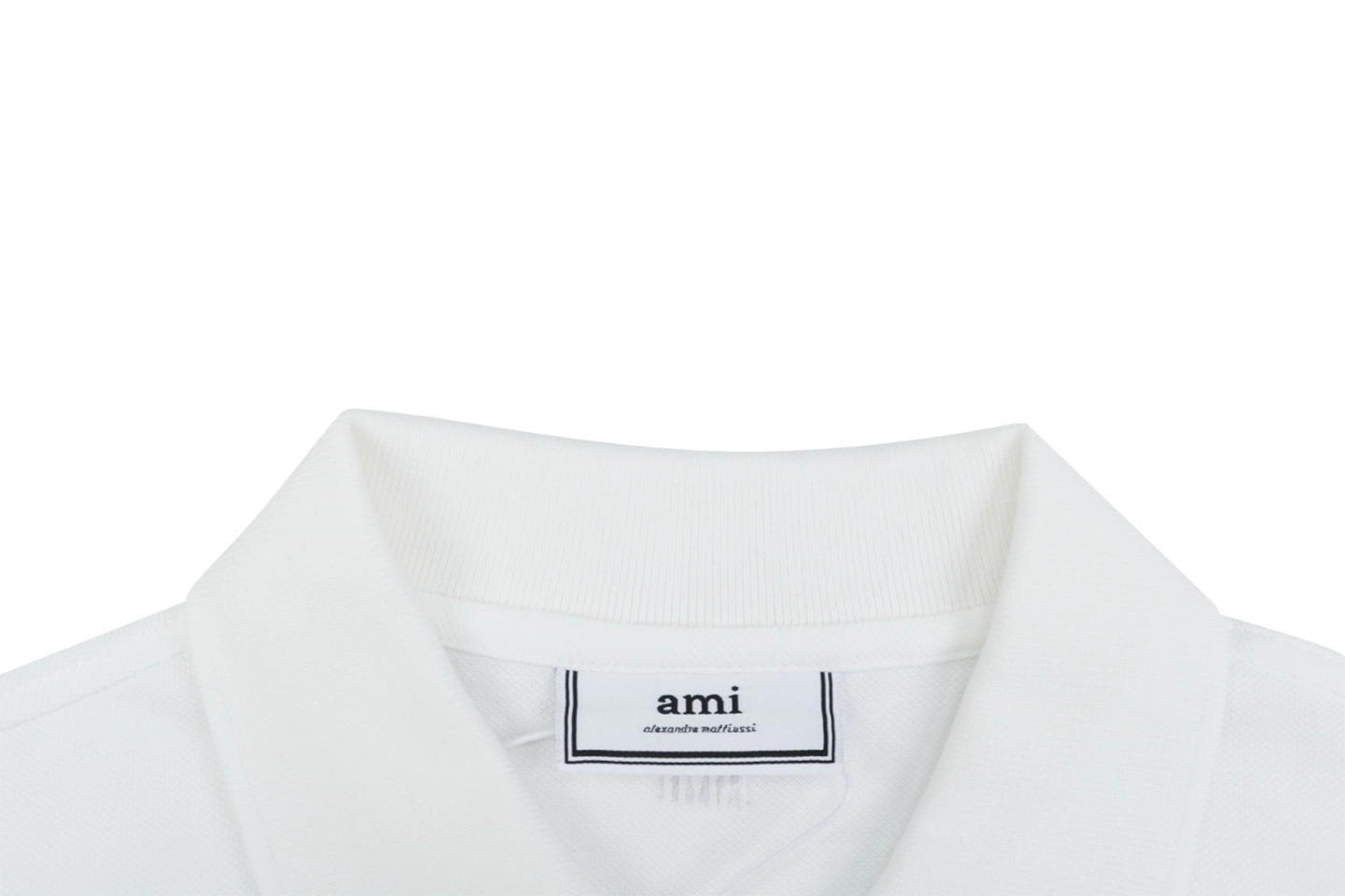 Ami de Coeur Heart Logo Polo T-Shirt White Collar