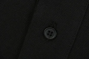 Ami de Coeur Heart Logo Polo T-Shirt Black Button
