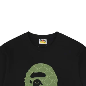 BAPE Diamond Grid Ape Head Graphic T-Shirt Black