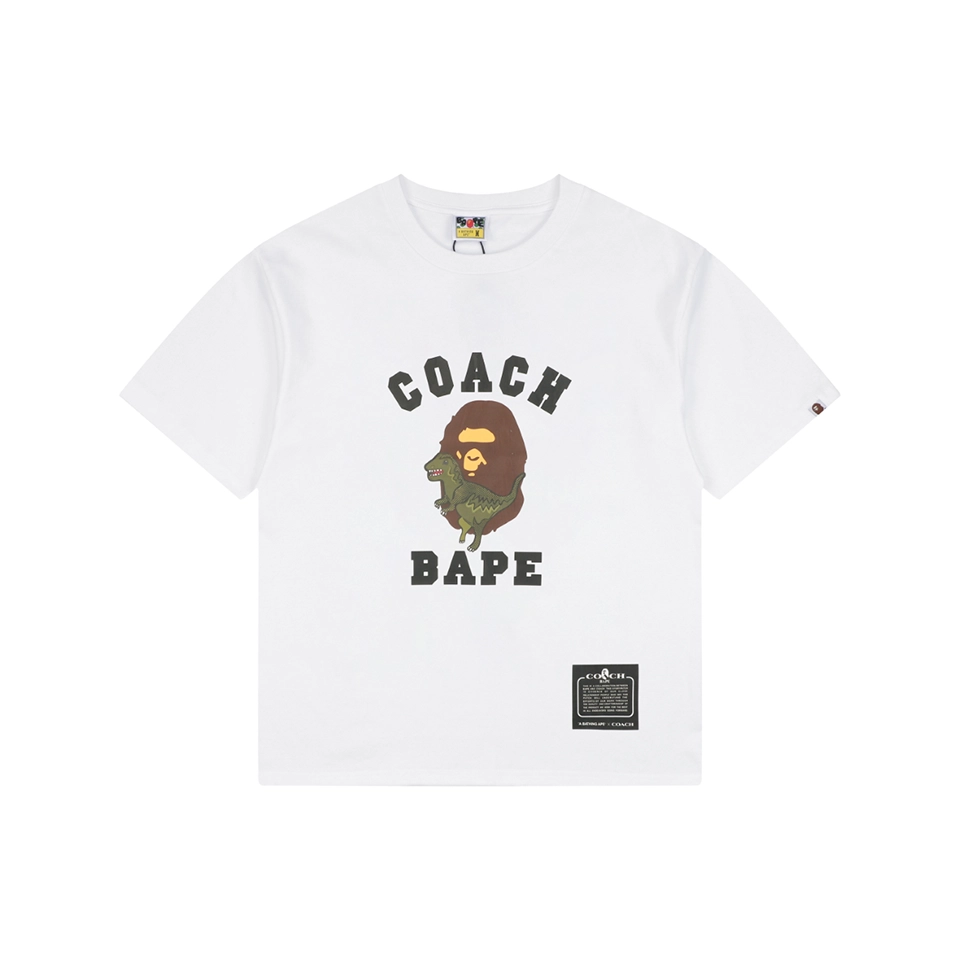 BAPE Dinosaur Ape Graphic T-Shirt White Front view