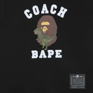 BAPE Dinosaur Ape Graphic T-Shirt Black Front Print