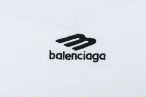 Balenciaga 3B Back Logo Embroidered Oversized T-Shirt White Brand