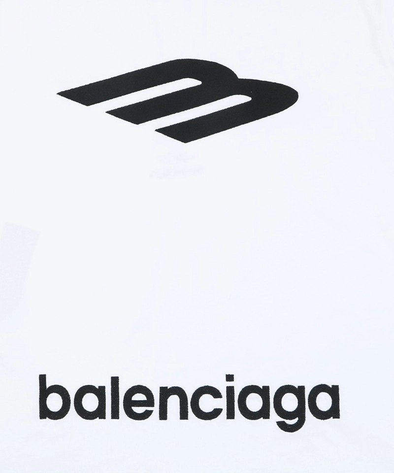 Balenciaga 3B Back Logo Embroidered Oversized T-Shirt White Brand