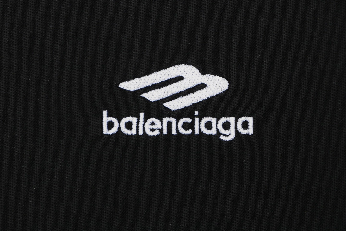 Balenciaga 3B Back Logo Embroidered Oversized T-Shirt Black Brand