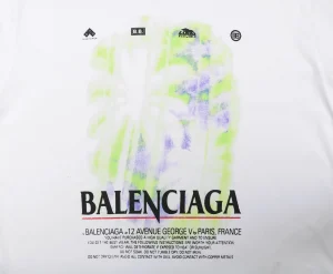 Balenciaga Coconut Tree Graphic Washed T-Shirt Front Print