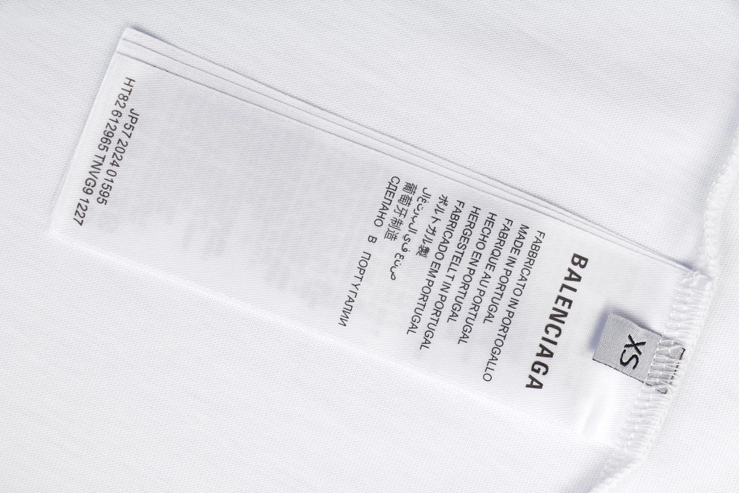 Balenciaga Coconut Tree Graphic Washed T-Shirt Wash label