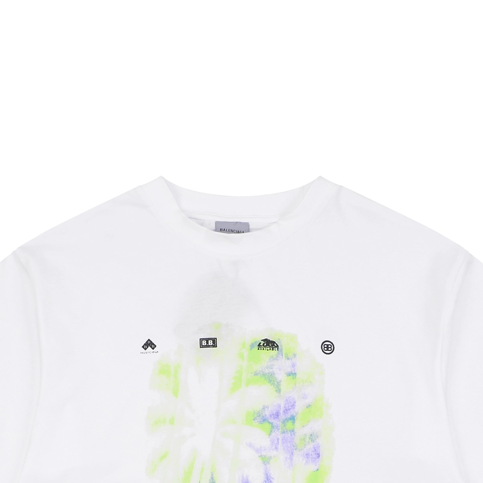 Balenciaga Coconut Tree Graphic Washed T-Shirt