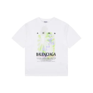 Balenciaga Coconut Tree Graphic Washed T-Shirt Front view