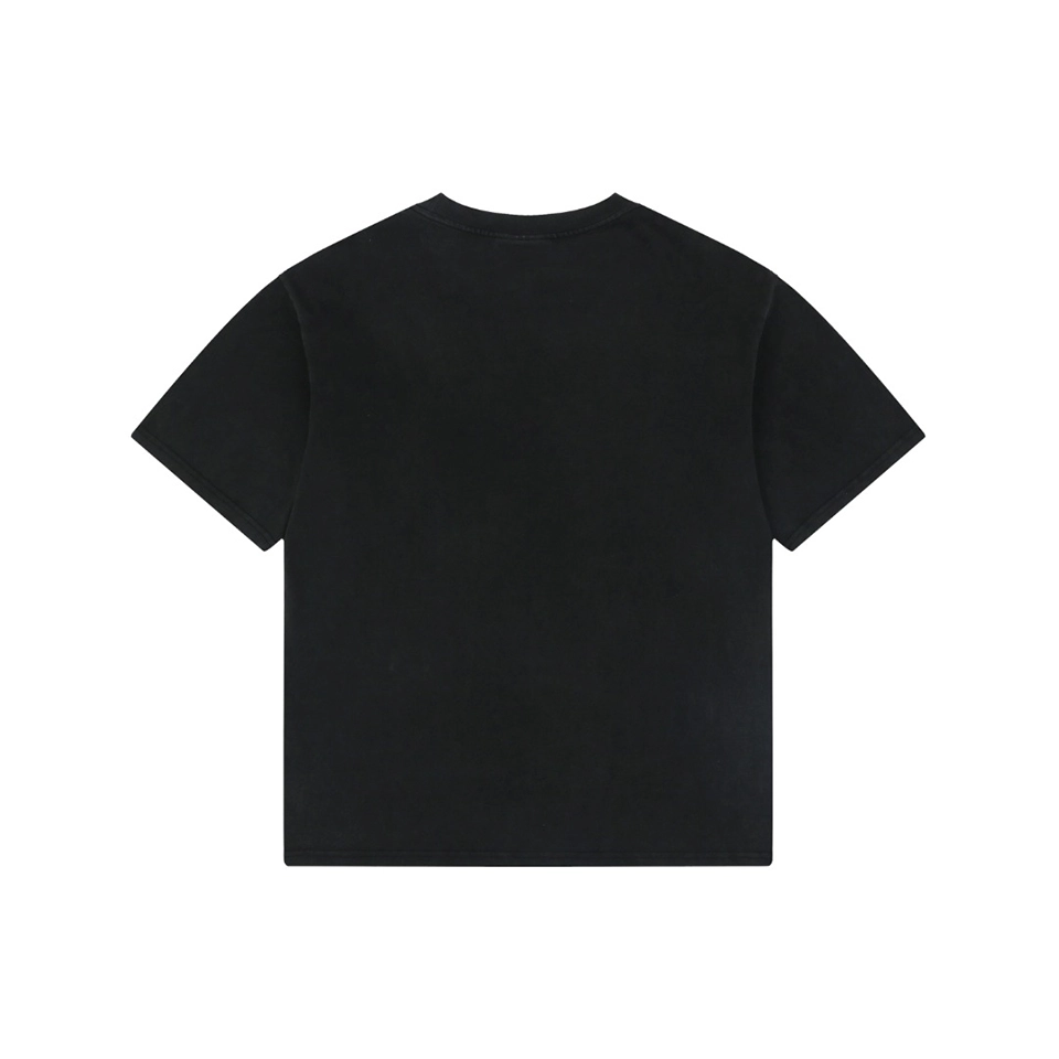 Balenciaga Double B Distressed Logo Washed T-Shirt Back view