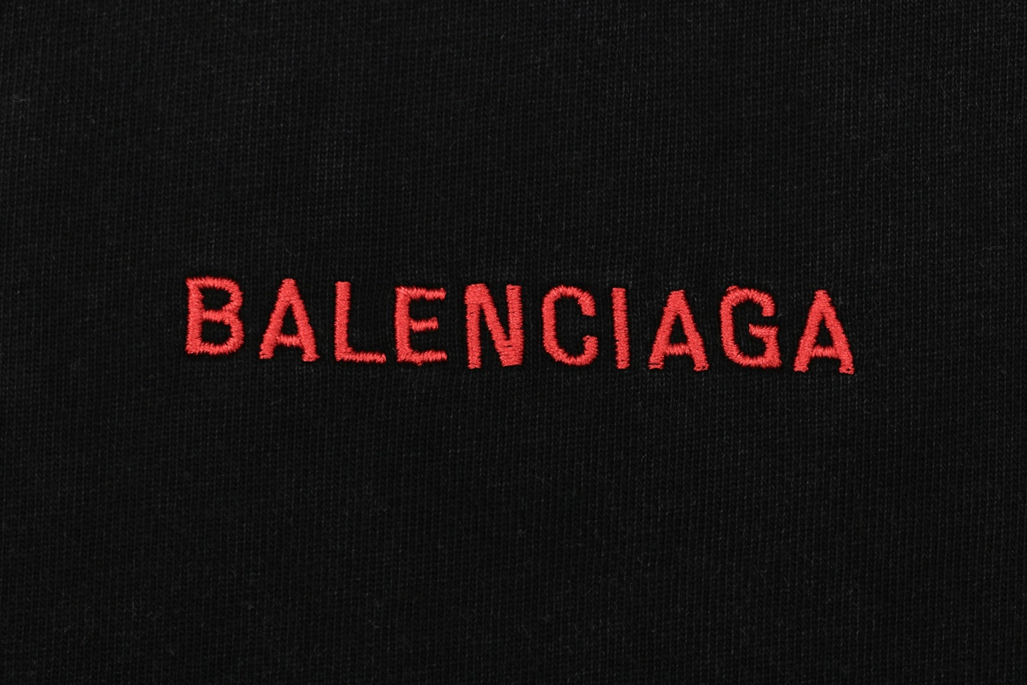 Balenciaga Front & Back Logo Embroidered Washed T-Shirt Red