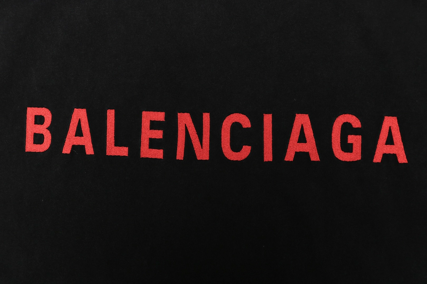 Balenciaga Front & Back Logo Embroidered Washed T-Shirt Red Brand