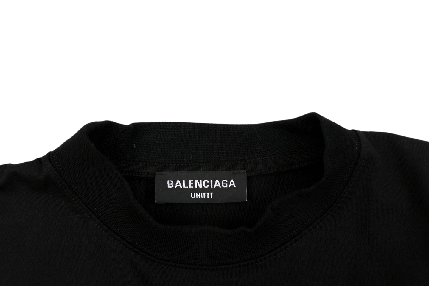 Balenciaga Hem Label Oversized T-Shirt Collar