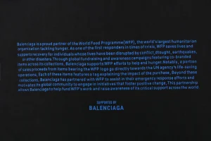 Balenciaga WFP Vintage Blue Logo Oversized T-Shirt Black Back Print
