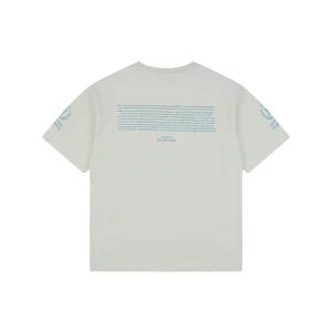 Balenciaga WFP Vintage Blue Logo Oversized T-Shirt Grey Back view