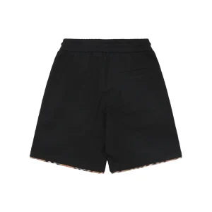 Burberry Check Hem Equestrian Logo Shorts Back view