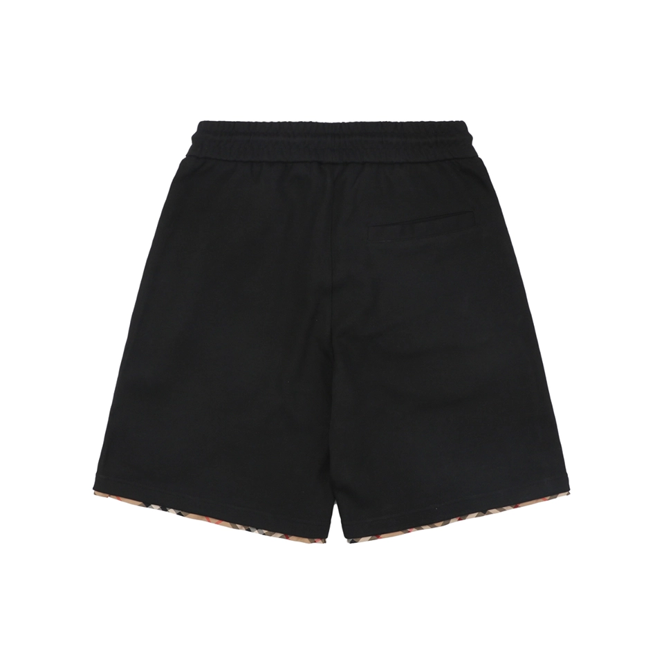 Burberry Check Hem Equestrian Logo Shorts Back view