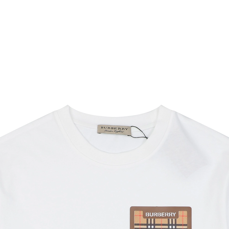 Burberry Check Knight Graphic T-Shirt White