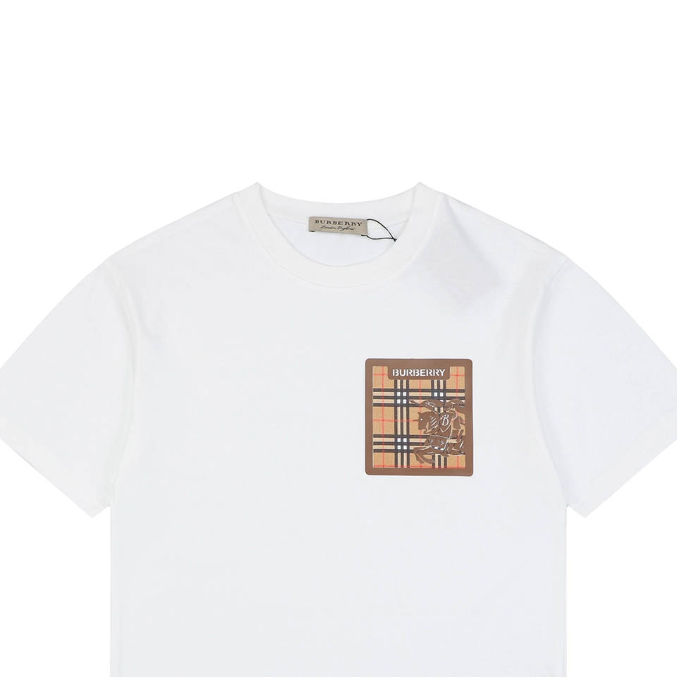 Burberry Check Knight Graphic T-Shirt White