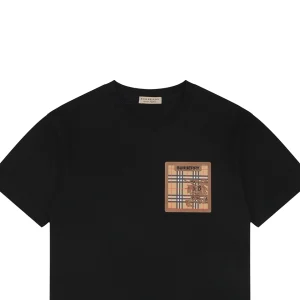 Burberry Check Knight Graphic T-Shirt Black