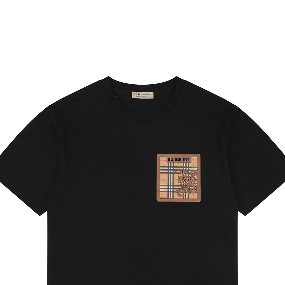 Burberry Check Knight Graphic T-Shirt Black