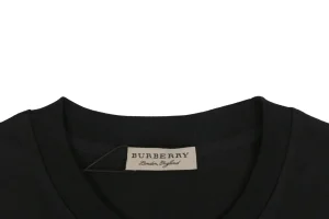 Burberry Check Knight Graphic T-Shirt Black Collar