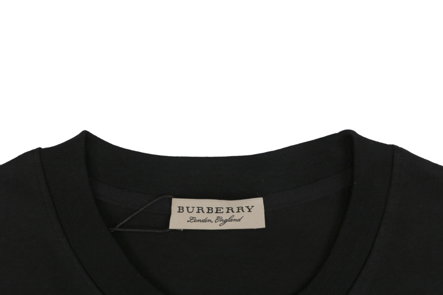 Burberry Check Knight Graphic T-Shirt Black Collar