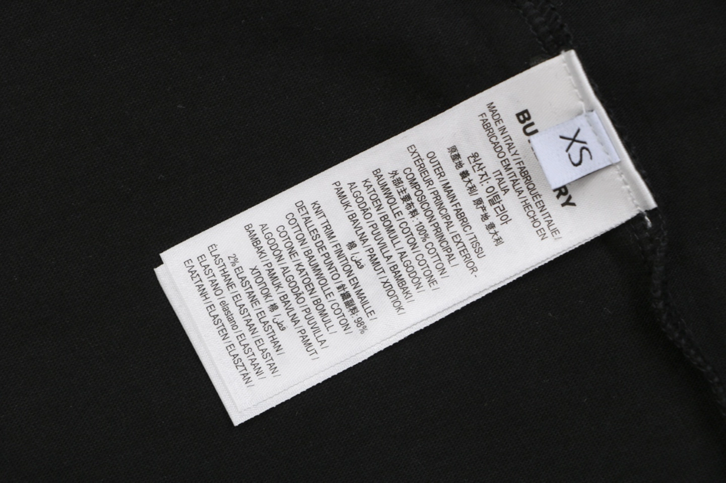 Burberry Check Knight Graphic T-Shirt Black Wash label