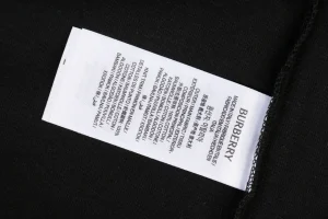 Burberry Circle Check Knight Embroidered T-Shirt Black Wash label