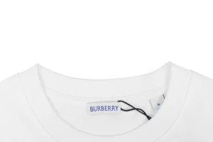 Burberry Diagonal Check BT Monogram T-Shirt White Collar
