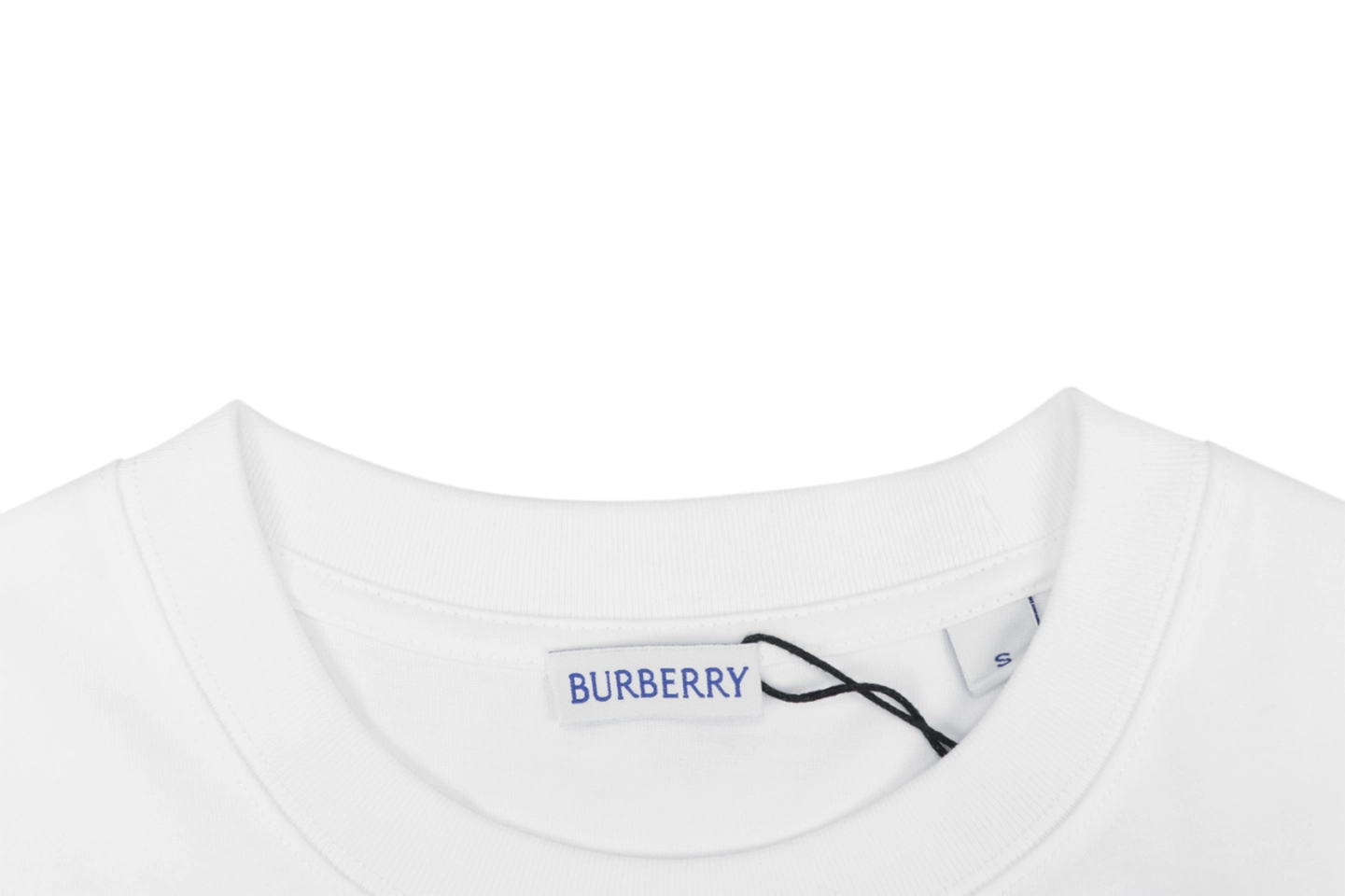 Burberry Diagonal Check BT Monogram T-Shirt White Collar