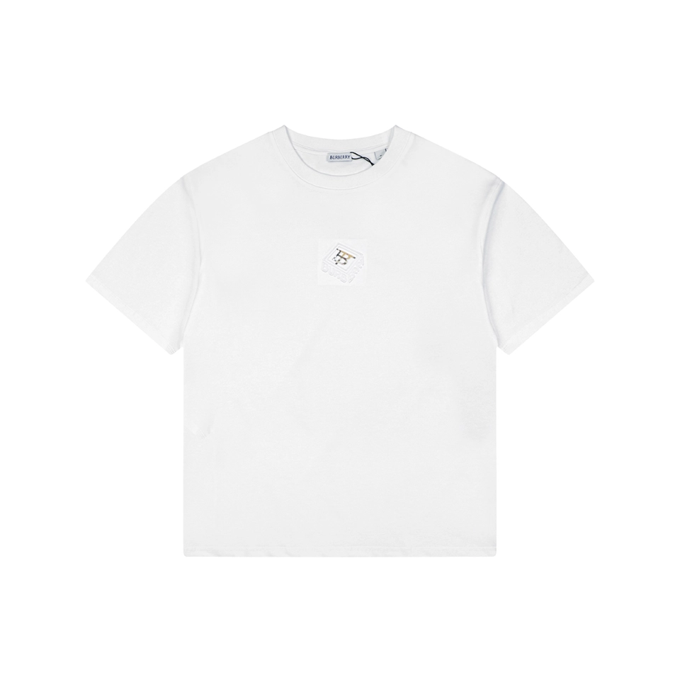 Burberry Diagonal Check BT Monogram T-Shirt White Front view