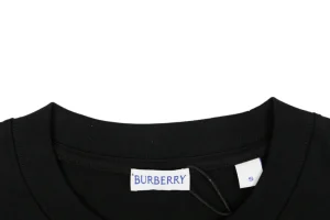 Burberry Diagonal Check BT Monogram T-Shirt Black Collar
