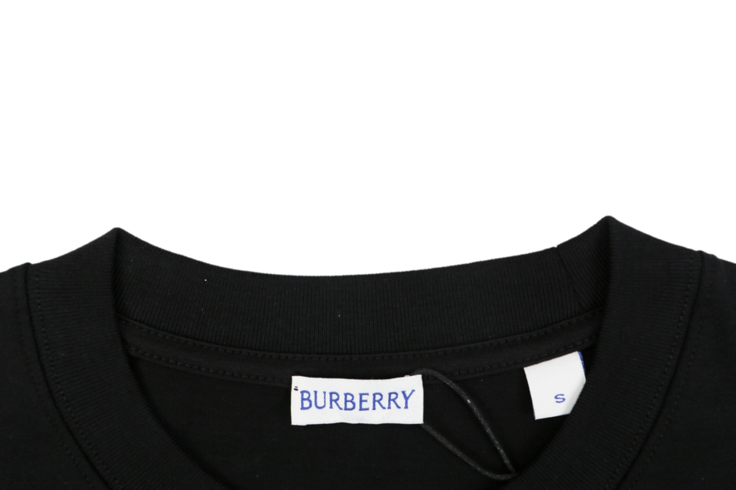 Burberry Diagonal Check BT Monogram T-Shirt Black Collar