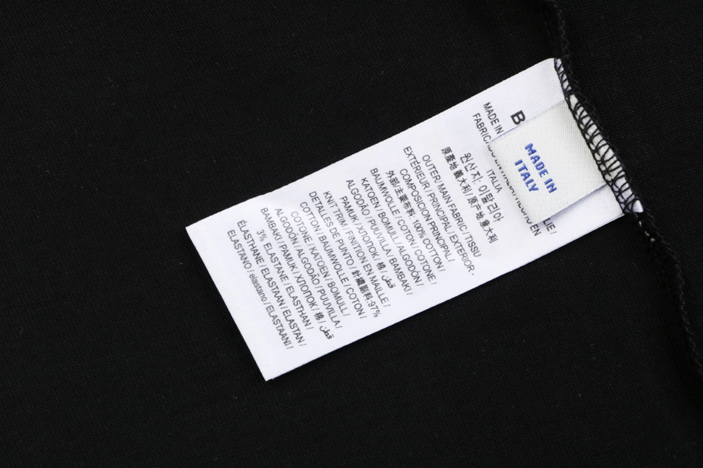 Burberry Diagonal Check BT Monogram T-Shirt Black Wash label