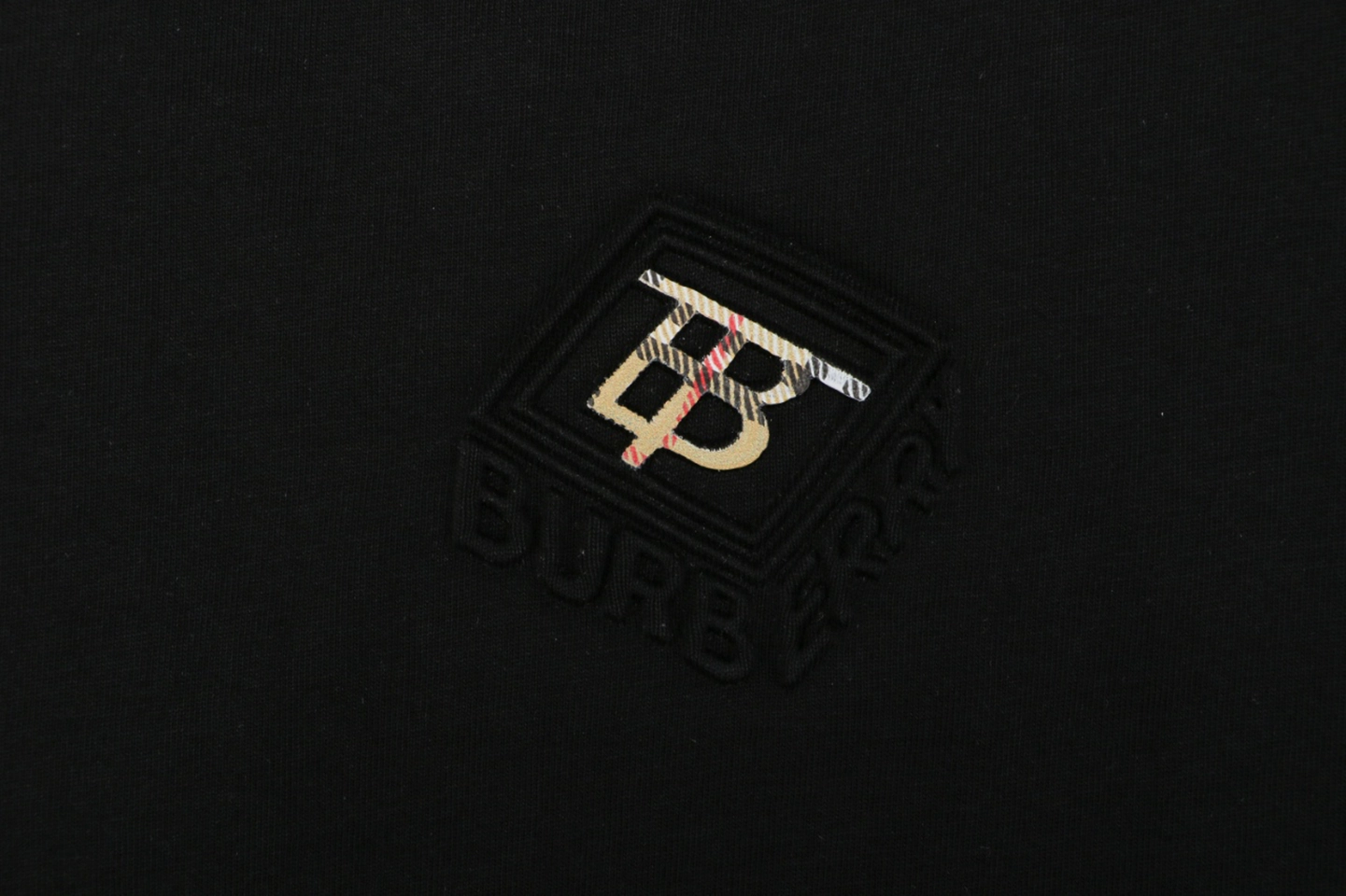 Burberry Diagonal Check BT Monogram T-Shirt Black Front Print