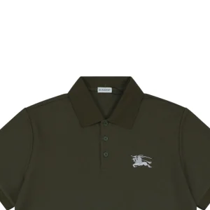 Burberry Equestrian Knight Embroidered Polo T-Shirt Green
